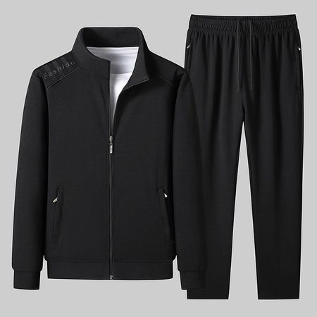 Men's Fleece Two-Piece Loose Sports Suit